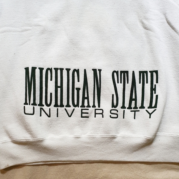 Michigan State University Vintage Crewneck Sweatshirt, L - Picture 2 of 5